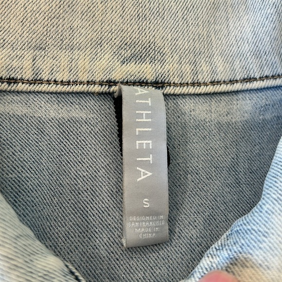 Athleta Double Time Denim Jacket Women’s Small - Picture 7 of 16